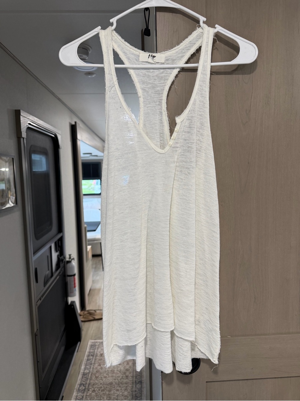 tokyo Darling White Racerback Layered Tank